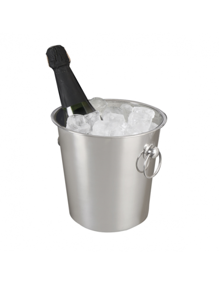 Seau à champagne avec anses inox - ø 21x21 cm