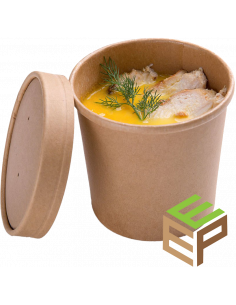 Pot à soupe en carton - Emballage soupe jetable - Bol soupe | We Packing