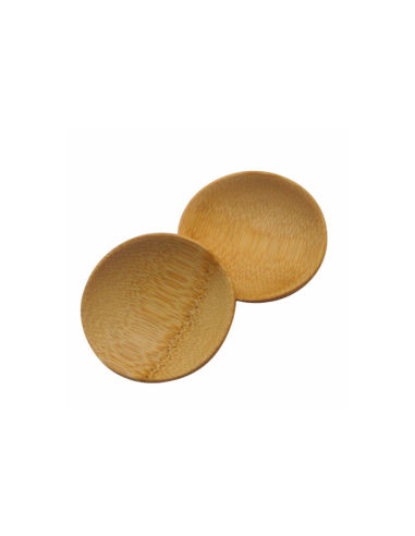 Mini assiettes rondes Bambou - ø 6 cm - par 24 unités