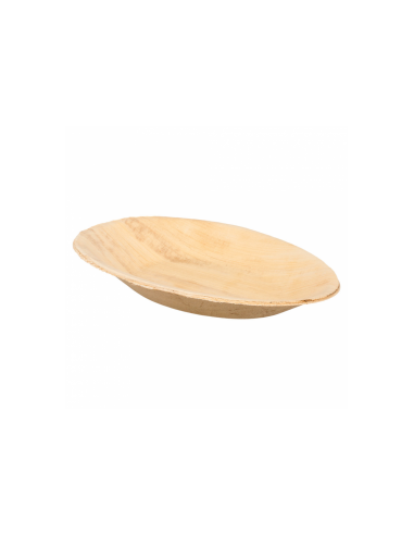 Assiette ovale en feuille de palmier "WEBIO"ø17x12x2 cm