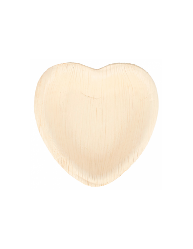 Assiette coeur en feuille de palmier "WEBIO" 10x10x1.5 cm