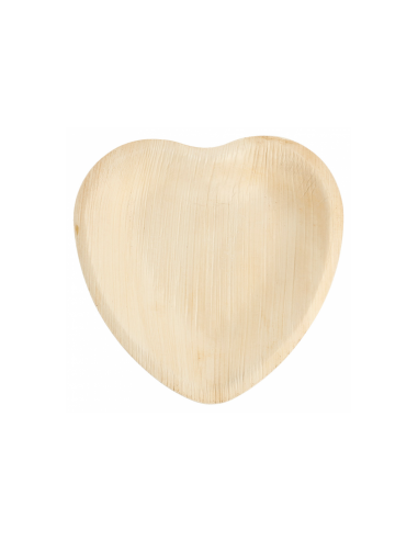 Assiette coeur en feuille de palmier "WEBIO" 16.5x16.5x2.5 cm