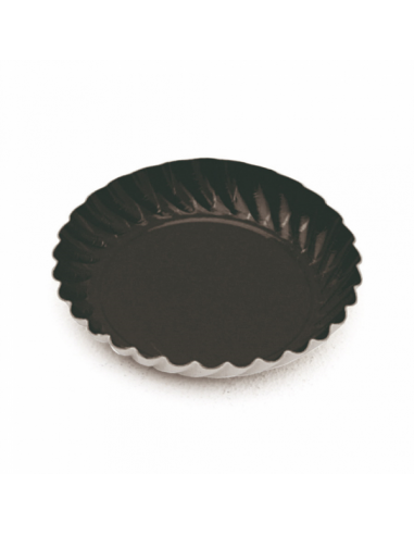 Mini assiettes en Carton - Noir - ø 5,5 cm