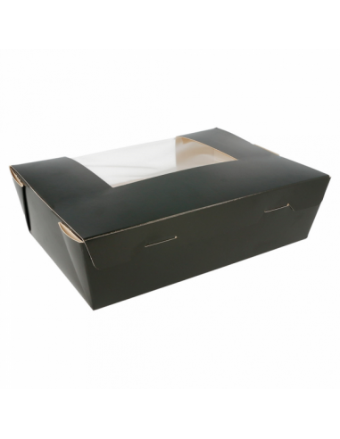 Boîtes Lunch Box avec fenêtre - 15,3x12,1x6,4 cm - par 300 unités