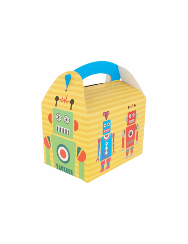 Boîte pour menu enfant, modèle "ROBOT" 320 G/M2 17x16x10 CM
