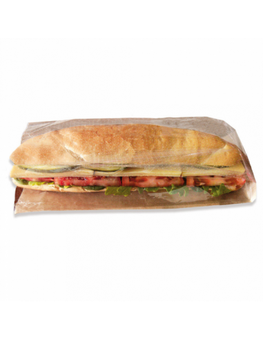 Sac sandwich avec fenêtre - 14+8x26 cm