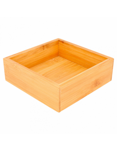 Boîte pour buffet bambou - 15,5x15,5x5 cm