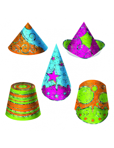 Chapeaux Holographiques Multicolor - 13/29 (h) cm